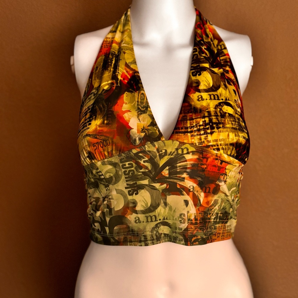 Katrina Activewear Multicolor Halter Top